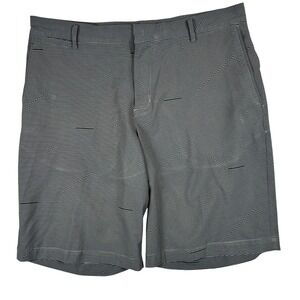 Nike‎ Golf Mens Dri-FIT Striped Geometric Shorts Grey Black 833226-021 Size 34